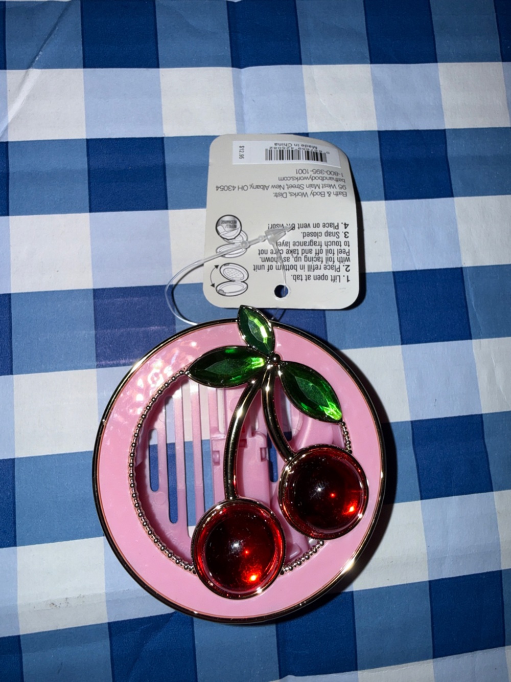 Cherry visor and vent car clip